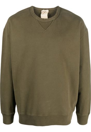 Ten C drop-shoulder cotton sweatshirt - Verde