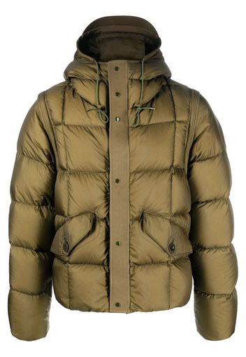 Ten C zip-up padded down jacket - Verde