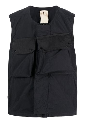 Ten C flap-pocket gilet vest - Nero