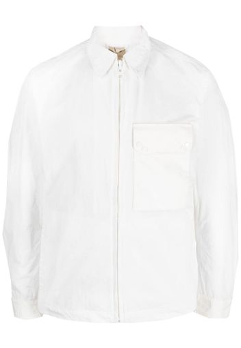 Ten C pocket zip-up shirt jacket - Bianco