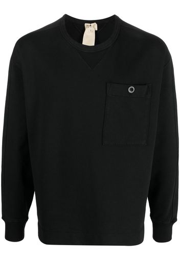 Ten C logo-patch cotton sweatshirt - Nero