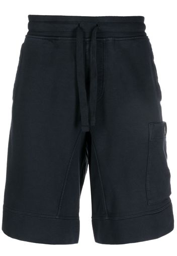 Ten C side patch-pocket drawstring shorts - Blu