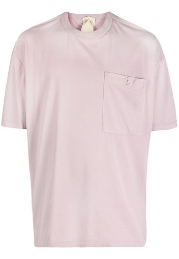 Ten C logo-patch crew-neck T-shirt - Rosa