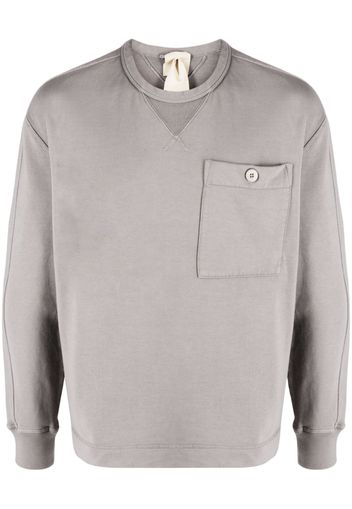 Ten C logo-patch cotton sweatshirt - Grigio