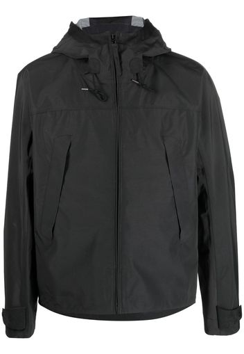 Ten C drawstring-hood zip-fastening jacket - Nero