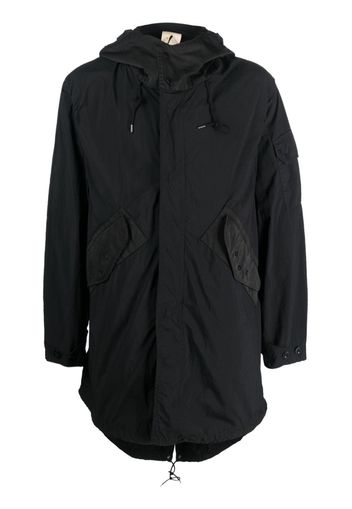 Ten C Mid Layer hooded parka - Nero