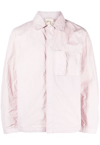 Ten C crepe-texture cotton shirt - Viola