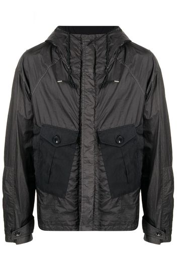 Ten C panelled lightweight hooded jacket - Nero