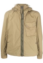 Ten C zipped-up chest-pocket jacket - Verde