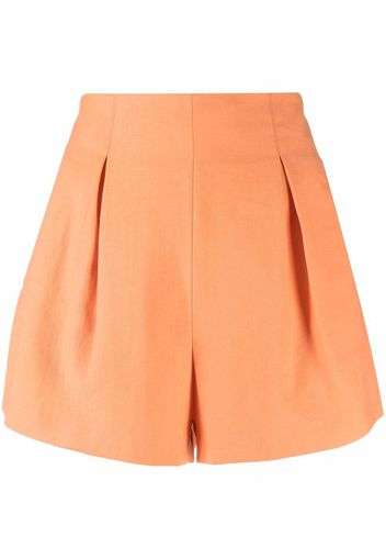 THE ANDAMANE high-waisted pleated shorts - Arancione