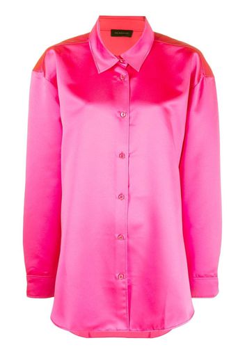 THE ANDAMANE satin-finish long-sleeve shirt - Rosa