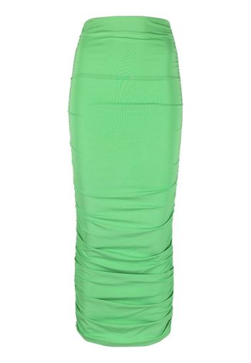 THE ANDAMANE draped midi skirt - Verde