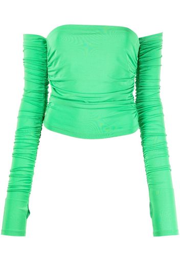 THE ANDAMANE Off-Shoudler Draped top - Verde