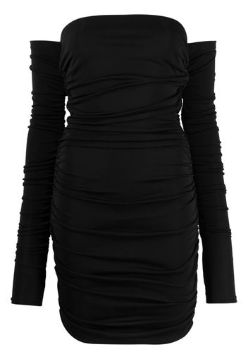 THE ANDAMANE off-shoulder long-sleeve dress - Nero