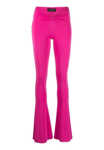 THE ANDAMANE ruched-detail flared trousers - Rosa