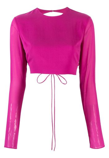 THE ANDAMANE waist tie-fastening top - Rosa