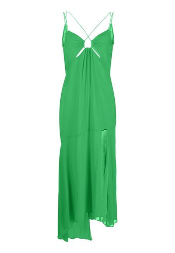 THE ANDAMANE slit-detail midi slip dress - Verde