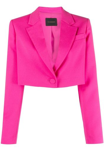 THE ANDAMANE cropped single-breasted blazer - Rosa