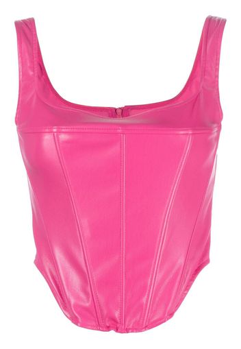 THE ANDAMANE corset-style cropped top - Rosa