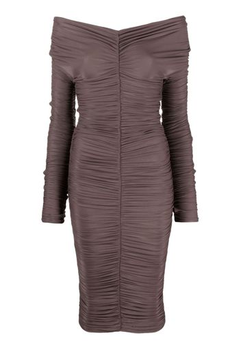 THE ANDAMANE Nicole off-shoulder ruched dress - Viola