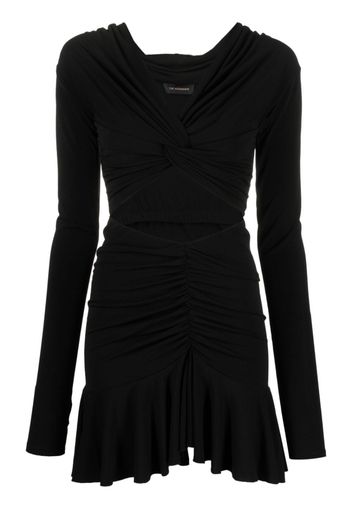 THE ANDAMANE NATALIA MINI - OFF SHOULDER CUT OUT MINI DRESS - Nero