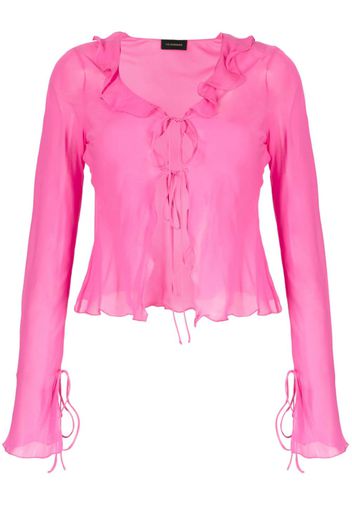 THE ANDAMANE ruffle-detail blouse - Rosa