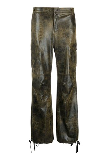 THE ANDAMANE distressed-effect tapered trousers - Nero