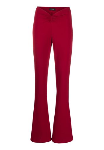 THE ANDAMANE ruched-detail flared trousers - Rosso