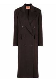 THE ANDAMANE double-breasted midi coat - Marrone