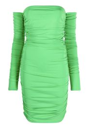 THE ANDAMANE off-shoulder draped dress - Verde