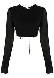 THE ANDAMANE waist tie-fastening top - Nero