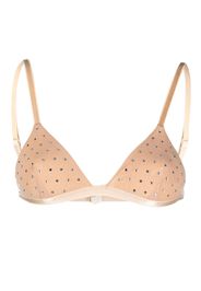 THE ANDAMANE crystal-embellished triangle bra - Toni neutri