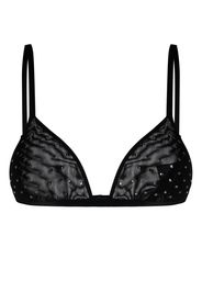 THE ANDAMANE rhinestone embellished bra - Nero