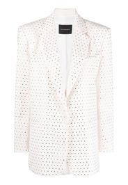 THE ANDAMANE crystal-embellished tailored blazer - Bianco