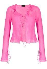 THE ANDAMANE ruffle-detail blouse - Rosa