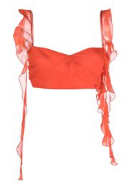 THE ANDAMANE ruffle bralette top - Arancione