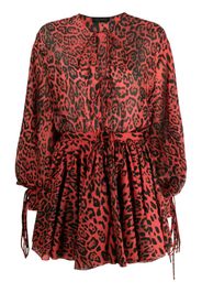 THE ANDAMANE Margot leopard-print minidress - Rosso