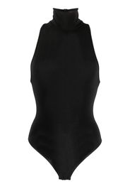 THE ANDAMANE roll-neck sleeveless body - Nero