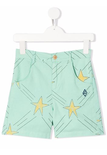 The Animals Observatory star-print cotton shorts - Verde