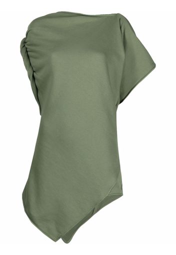 The Attico boat neck asymmetric top - Verde