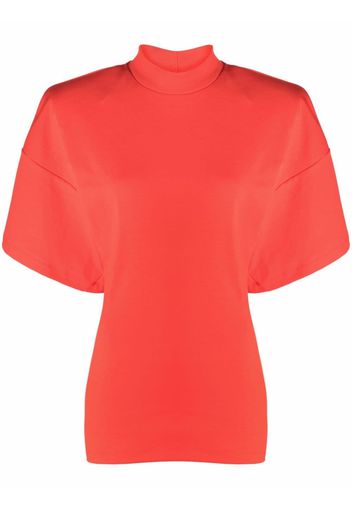 The Attico mock-neck cotton top - Arancione