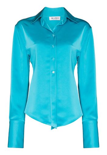 The Attico Lily long-sleeve shirt - Blu