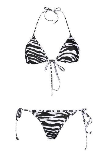 The Attico Set bikini con stampa - Nero