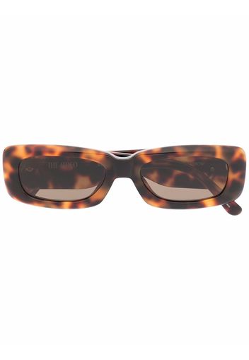 The Attico Minimarfa chunky rectangular sunglasses - Marrone