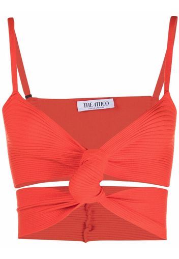 The Attico Top con ruches - Rosso