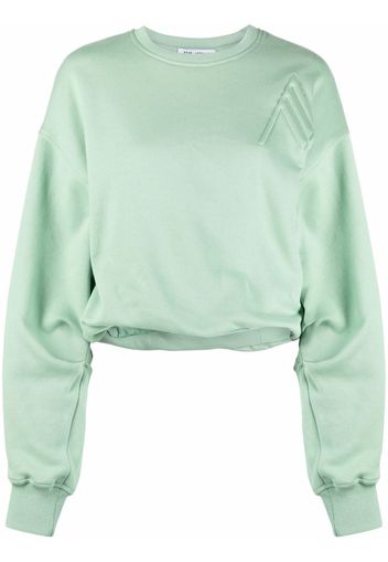 The Attico drop-shoulder silhouette sweatshirt - Verde