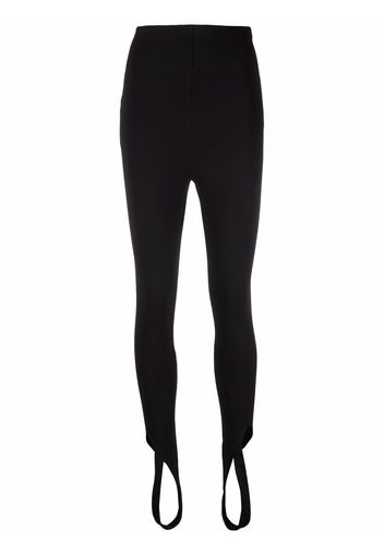 The Attico Jamie cut-out stirrup leggings - Nero