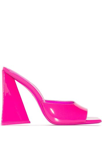 The Attico Devon 115mm patent leather mules - Rosa