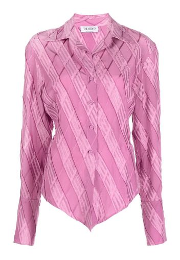 The Attico jacquard-effect button shirt - Rosa