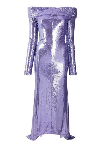 The Attico off-shoulder sequin dress - Viola